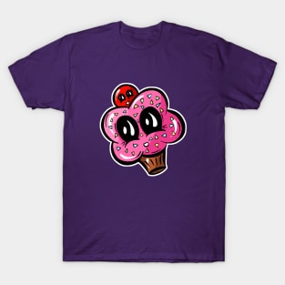 Sweet Cheeks Cherry Cupcake Cartoon T-Shirt